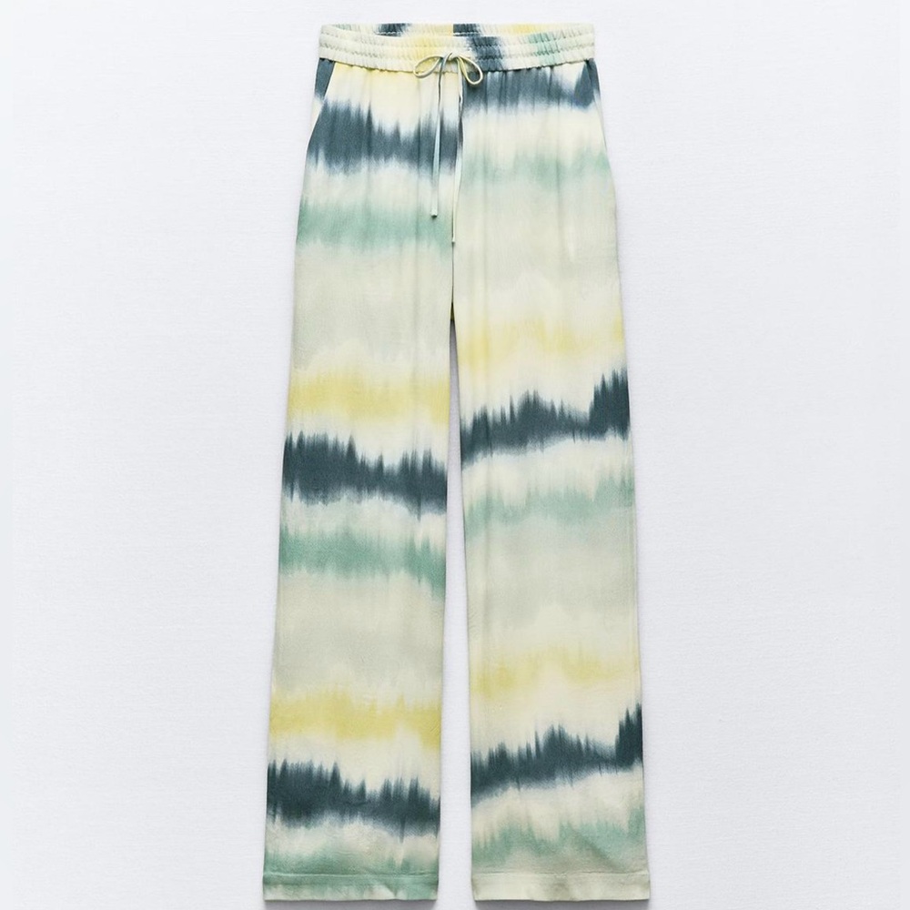 Zara Fluid Tie Dye Print Pants